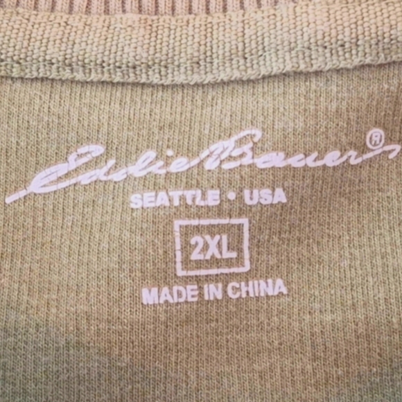 Eddie Bauer green 1/4 zip pullover sweater - Picture 4 of 5